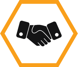 Icon showing handshake signifying the partnership between Pigler Automation and the customer regarding consultation and budget of specialized industrial automation services.